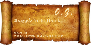 Obagyán Gilbert névjegykártya